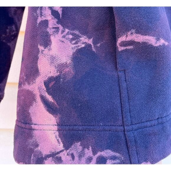 Lululemon purple/maroon tie-dye hooded long-sleeved sweater, drawstring, size 4 - Picture 4 of 14